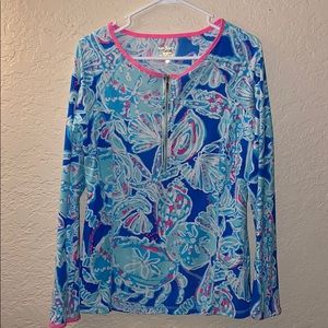 Lilly Pulitzer Luxetic spf top/swim shirt
